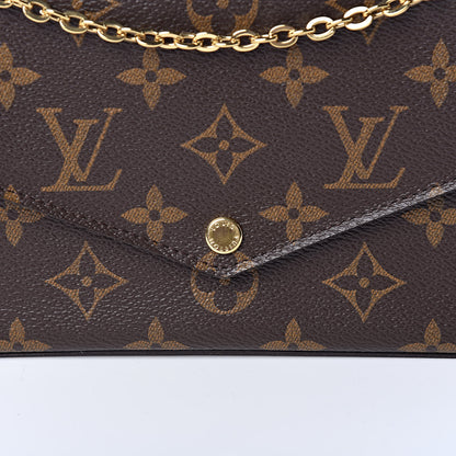 Louis Vuitton Monogram Pochette Felicie Chain Wallet Fuchsia 12 of 12
