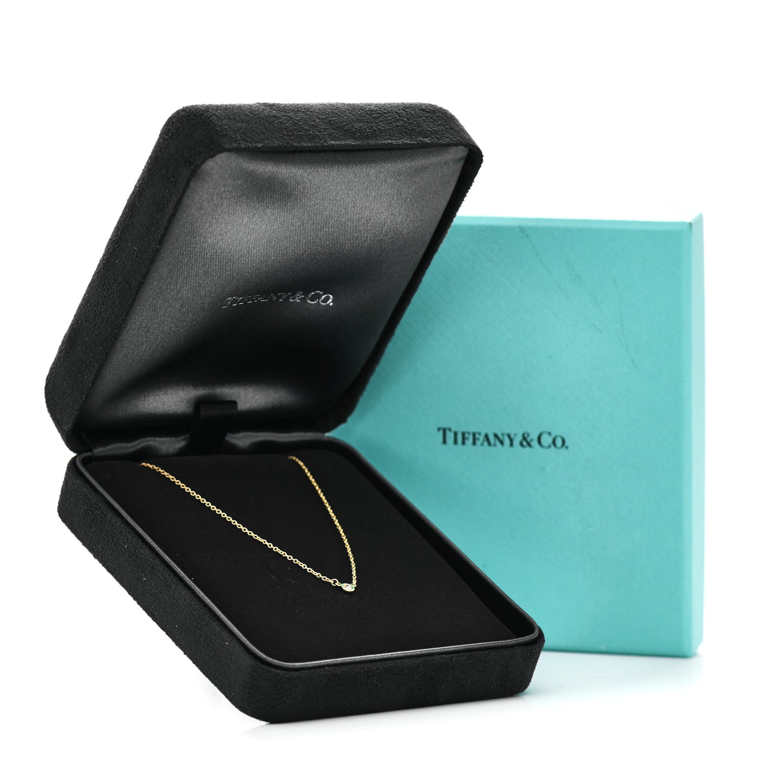 Tiffany 18K Yellow Gold Diamond .05ct Elsa Peretti Diamonds by the Yard Pendant Necklace 5 of 5