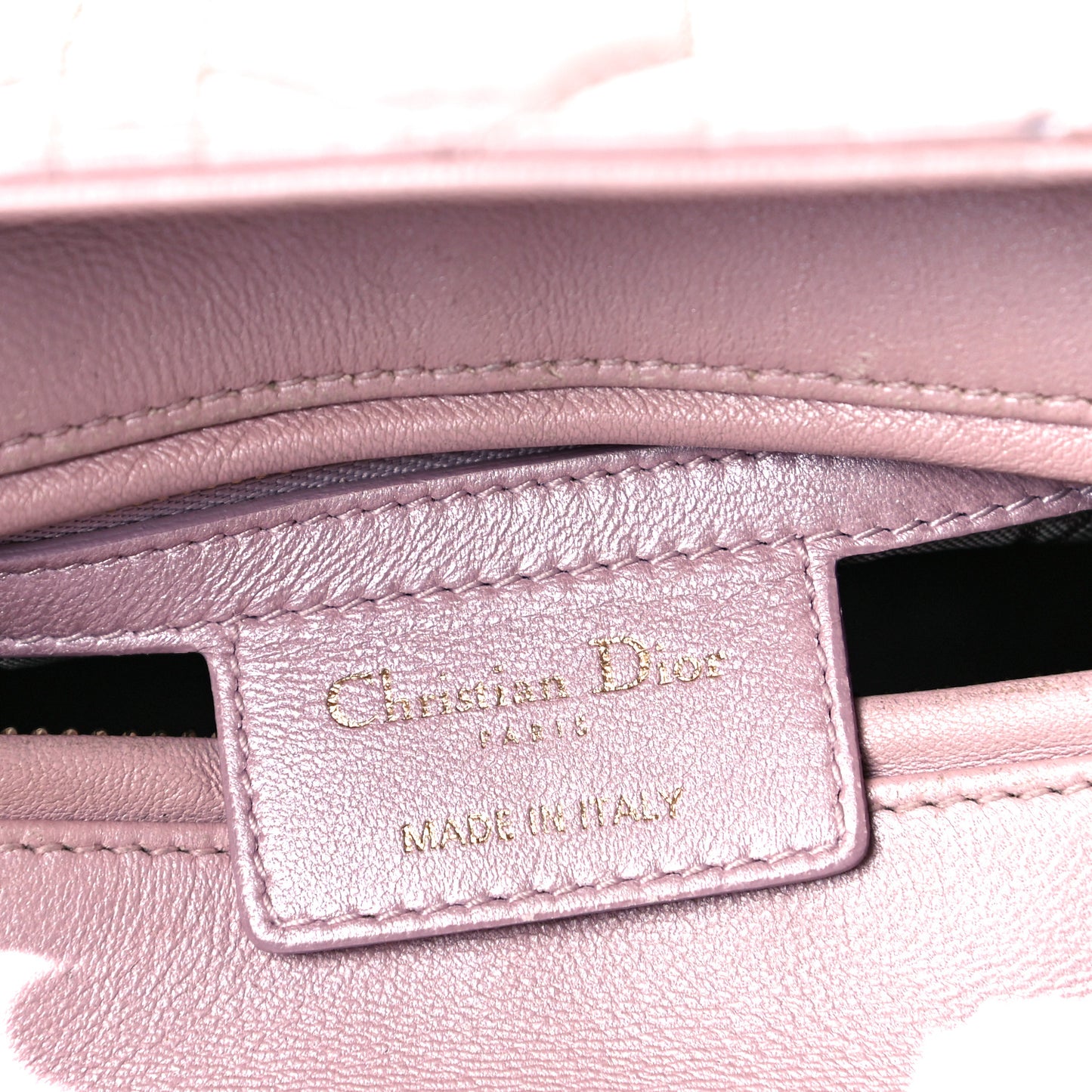 Pearly Lambskin Cannage Medium Lady Dior Lotus