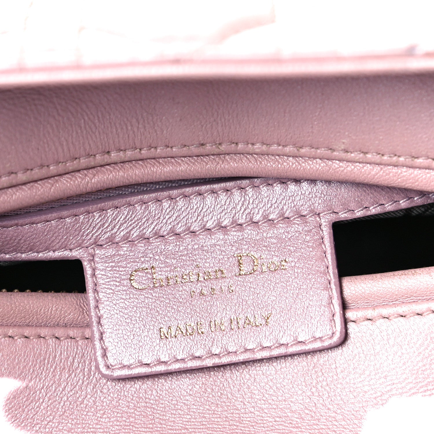 Christian Dior Pearly Lambskin Cannage Medium Lady Dior Lotus 6 of 7