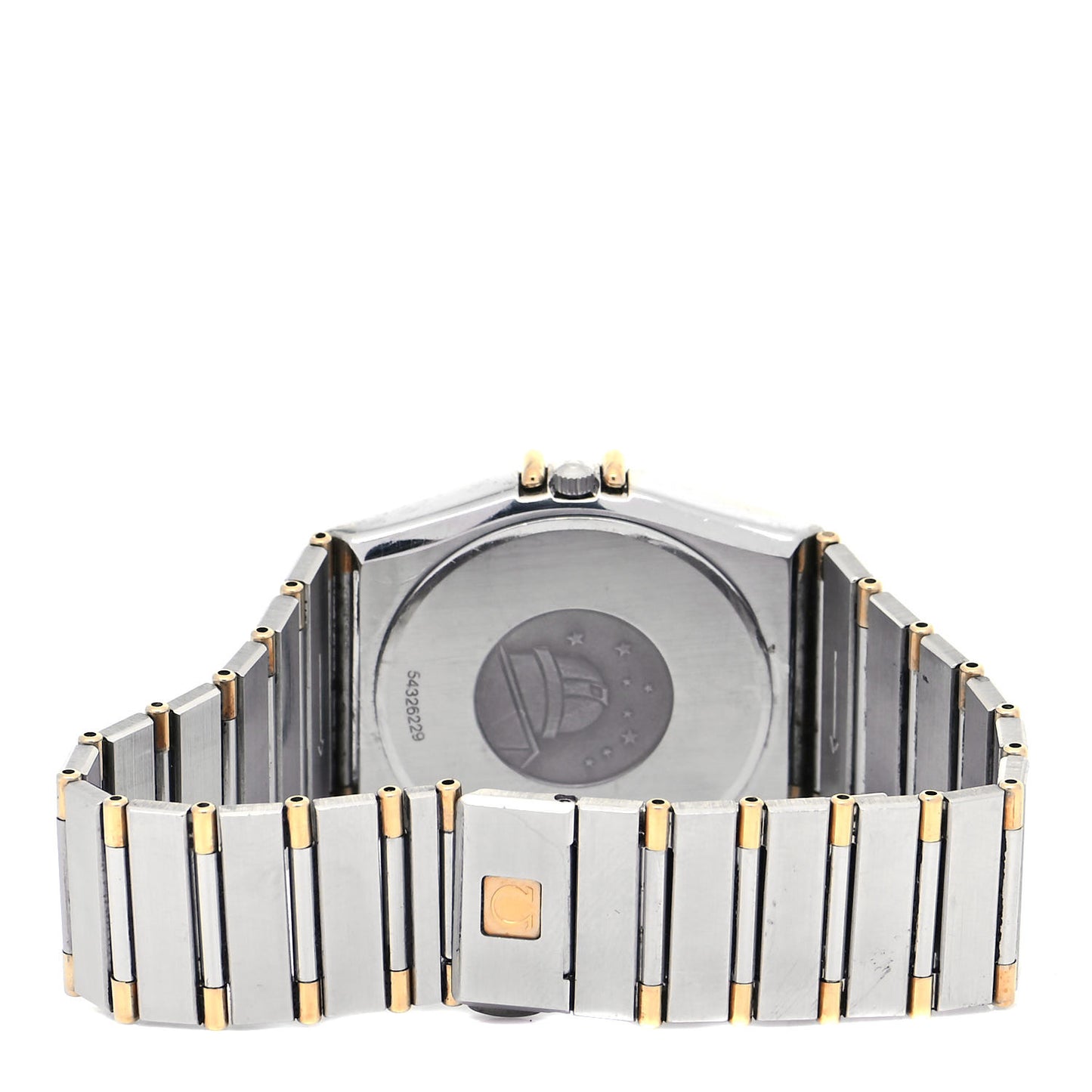 Stainless Steel 18K Yellow Gold 32mm Constellation Quartz Watch White 396.1080