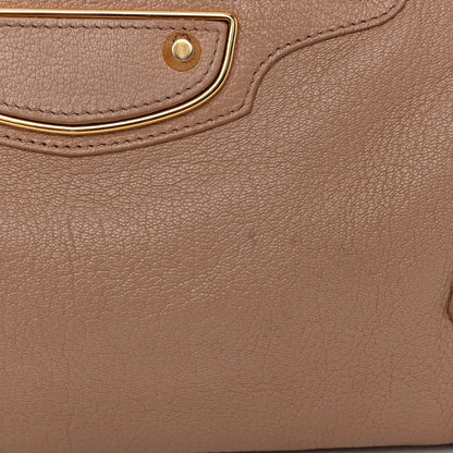 Balenciaga Chevre Gold Metallic Edge Hardware City Rose Des Sables 11 of 14