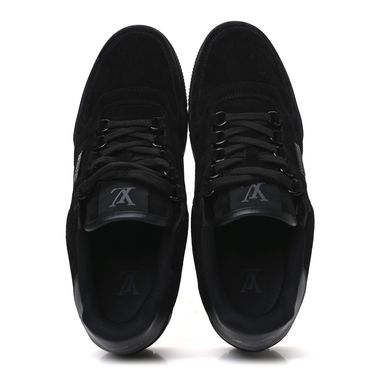 Louis Vuitton Suede Mens LV Trainer Sneakers 8 Black 2 of 10