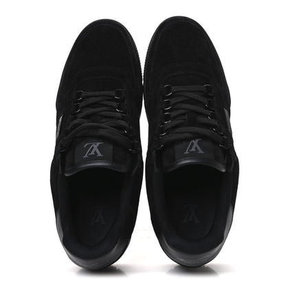 Louis Vuitton Suede Mens LV Trainer Sneakers 8 Black 2 of 10