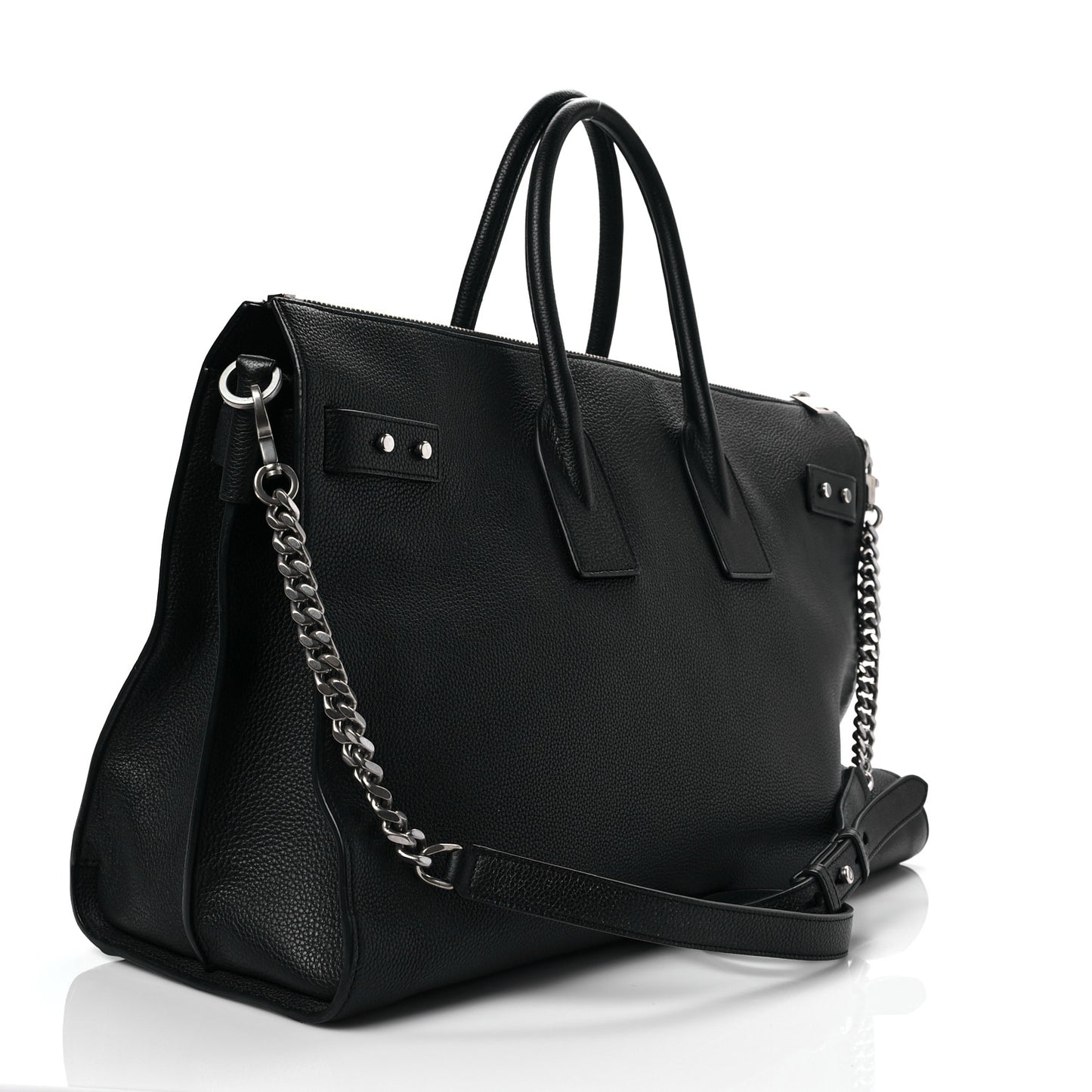 Grained Calfskin 48H Sac De Jour Duffle Black