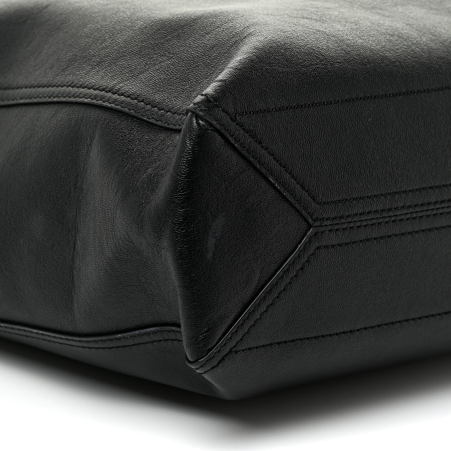 New Sakai Calfskin Lux Medium Dahlia Tote Black
