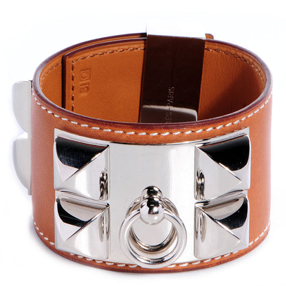 Hermes Barenia Collier de Chien CDC Bracelet CDC Fauve Small 1 of 7