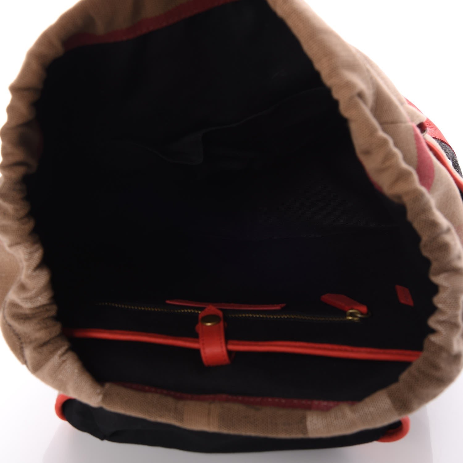 Burberry Canvas Mega Check Drifton Backpack Red 5 of 8