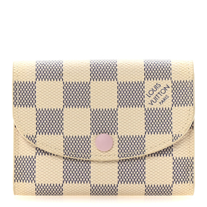Louis Vuitton Damier Azur Rosalie Coin Purse Rose Ballerine 1 of 6