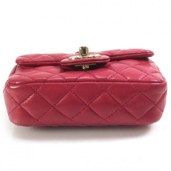 Lambskin Quilted Mini Heart Valentine Charms Bag