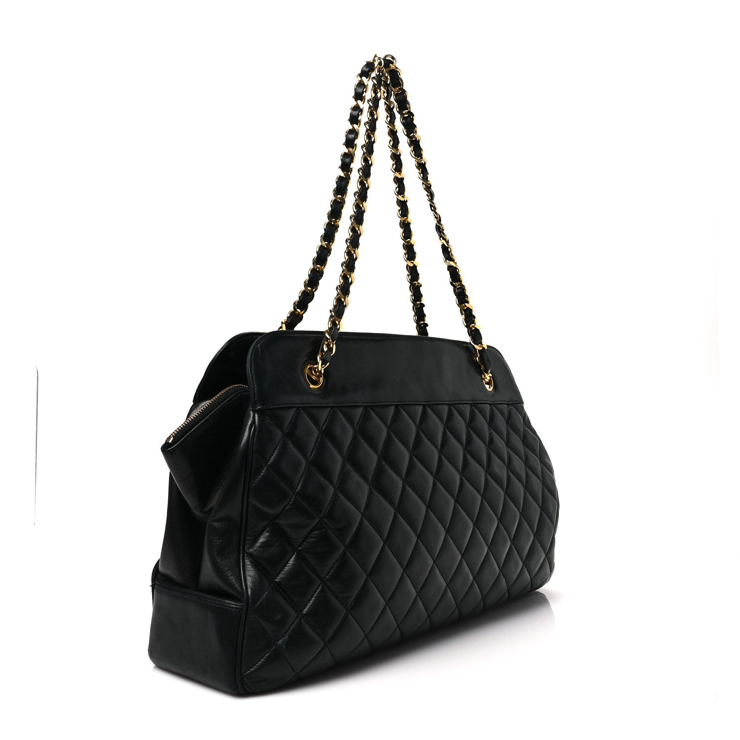 Chanel Lambskin Quilted Shoulder Bag Black 3 of 8