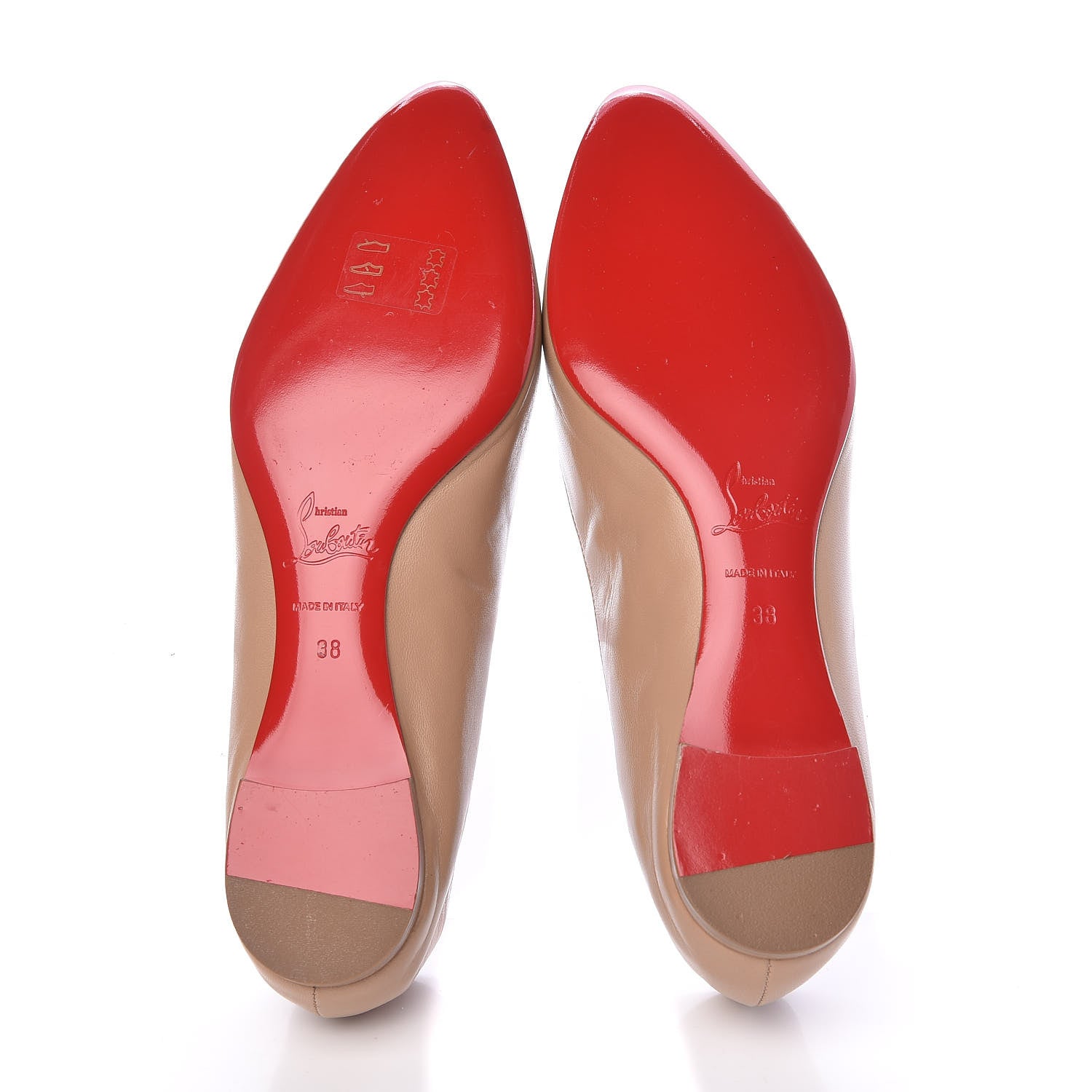 Christian Louboutin Nappa Eloise Flats 38 Nude 5 of 7