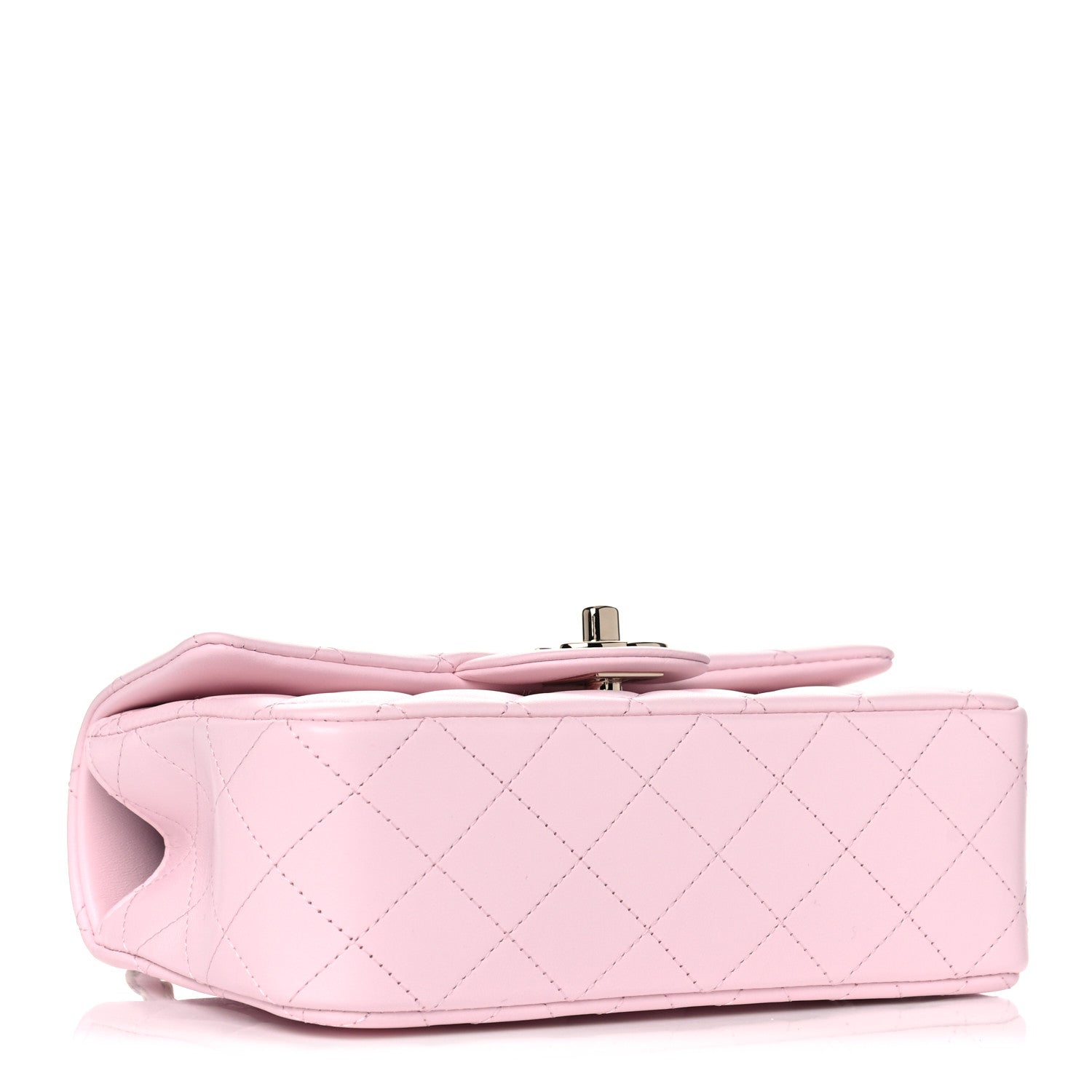 Chanel Lambskin Quilted Mini Top Handle Rectangular Flap Light Pink 4 of 10