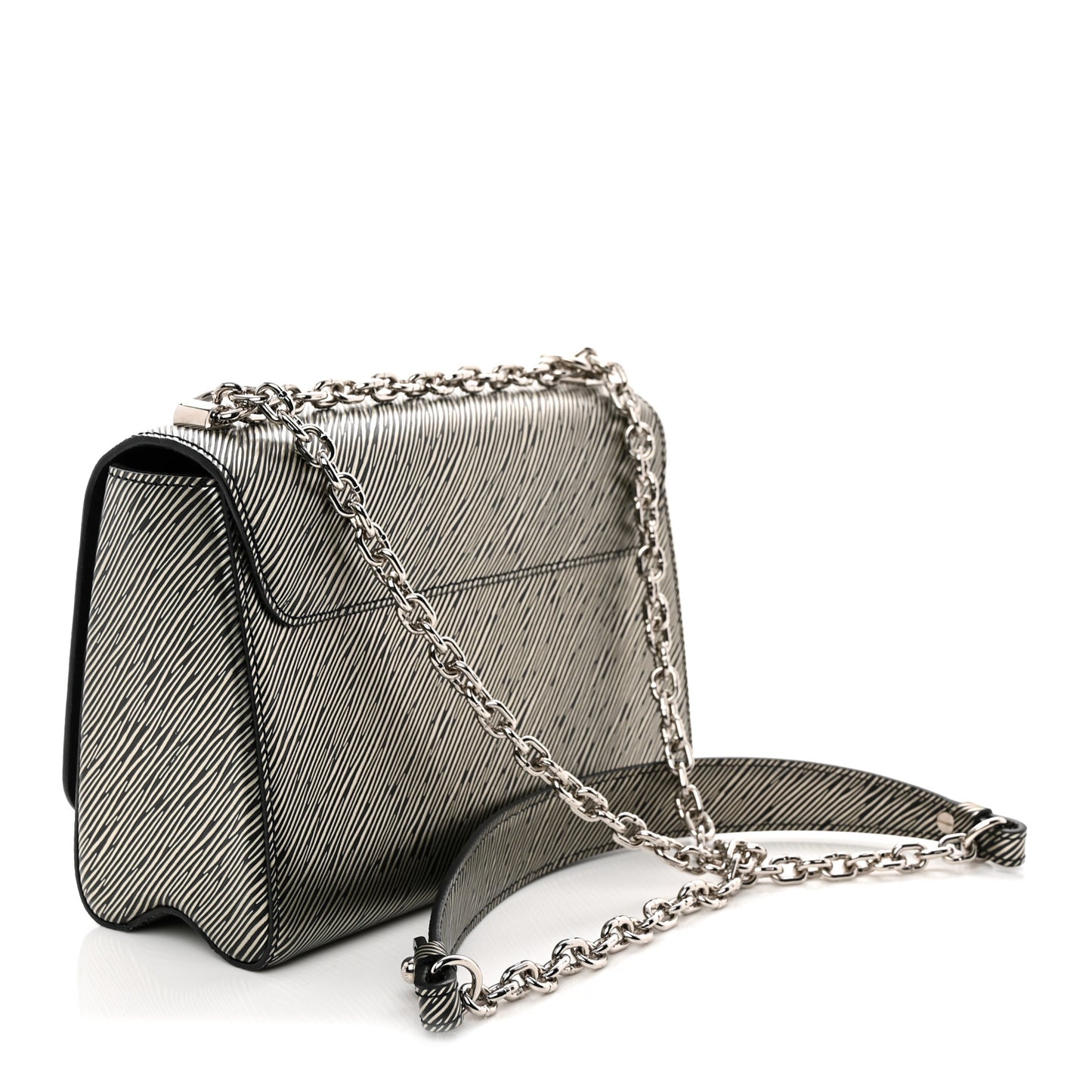 Epi Twist Shoulder Bag MM Platine