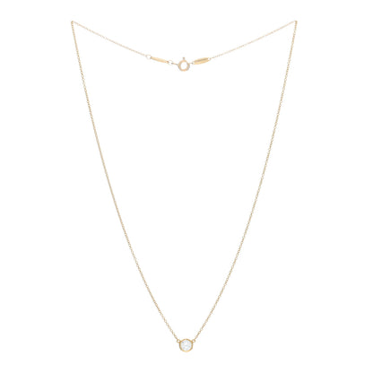 Tiffany 18K Yellow Gold Diamond .44ct Elsa Peretti Diamonds by the Yard Pendant Necklace 2 of 4