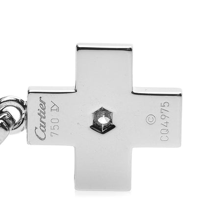 Cartier 18K White Gold Diamond Cross Charm 3 of 4