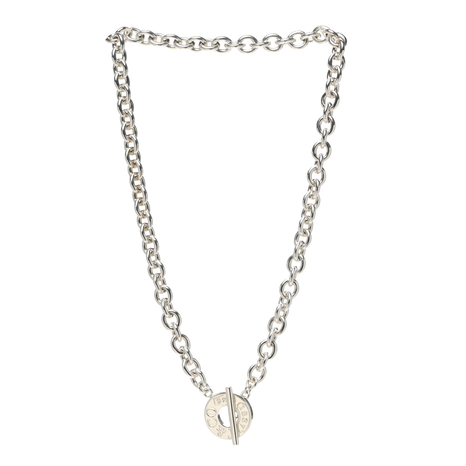 Tiffany Sterling Silver 1837 Toggle Necklace 3 of 4