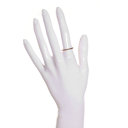 Cartier 18K Pink White Yellow 3mm Cable Twist Ring 54 7 2 of 4