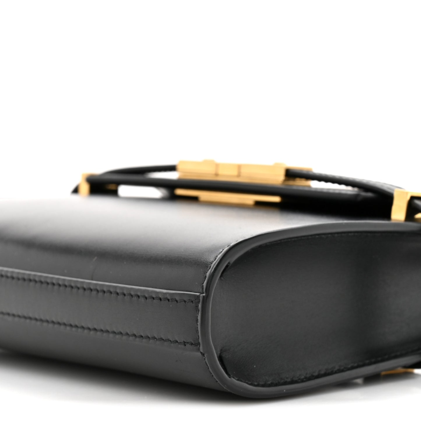 Smooth Calfskin Mini Manhattan Shoulder Bag Black