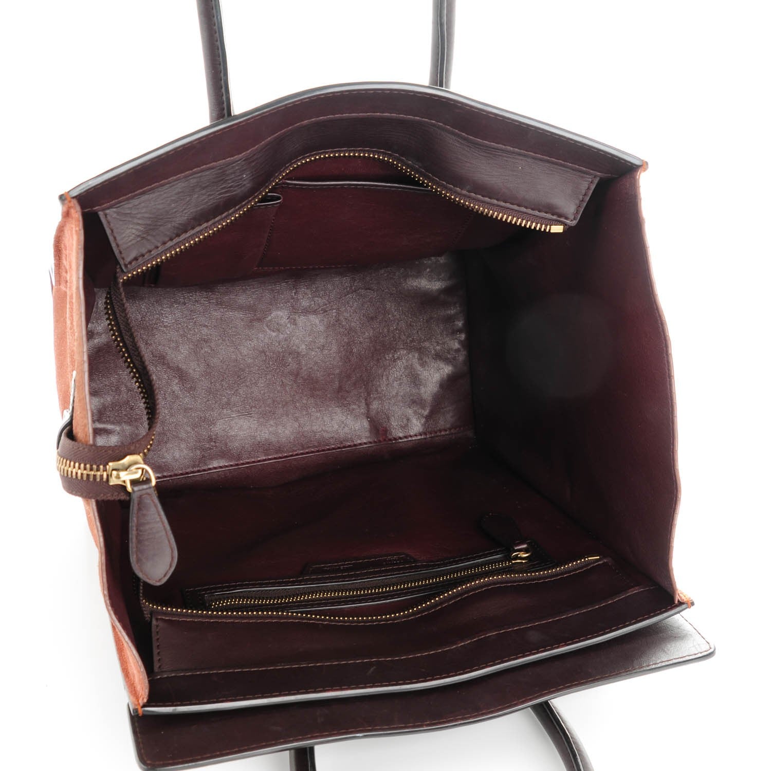 Celine Smooth Calfskin Suede Mini Tri-Color Luggage Beige 5 of 13