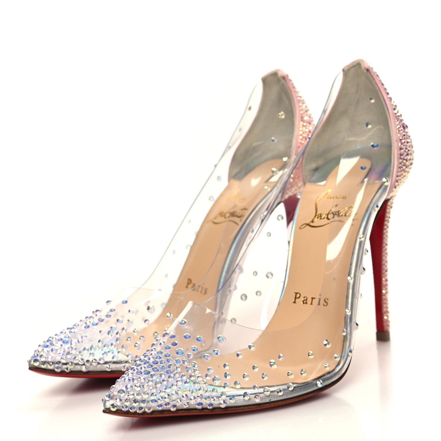 Christian Louboutin PVC Glitter Degrastrass 100 Pumps 36 Pink Multicolor 3 of 7