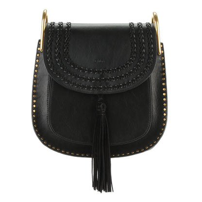 Chloe Calfskin Braided Medium Hudson Shoulder Bag Black 1 of 7