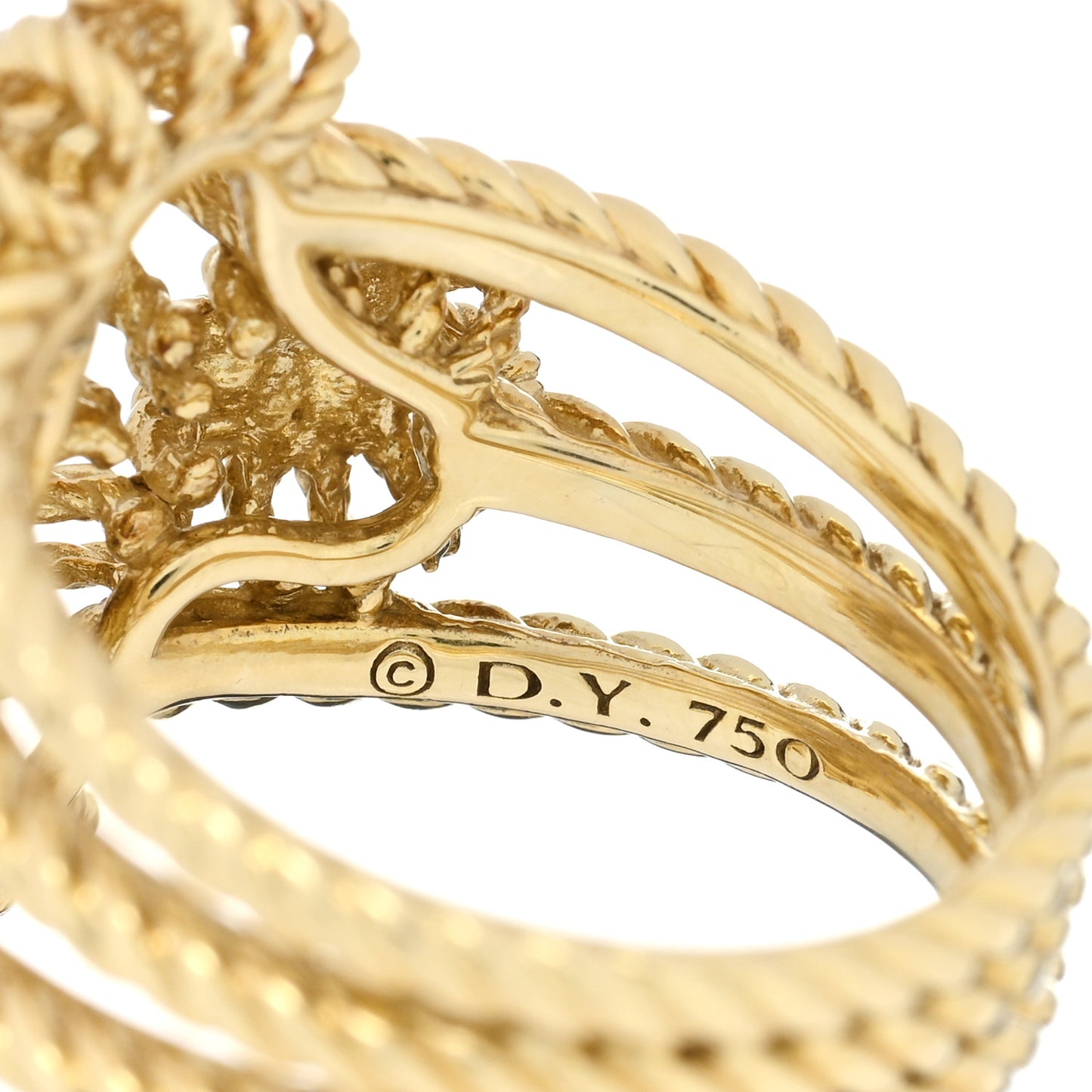 18K Yellow Gold Diamond Starburst Cluster Ring 55 7.25