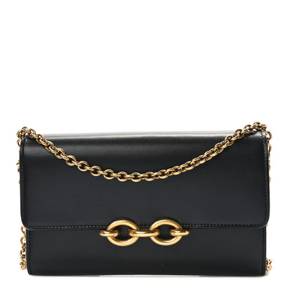 Saint Laurent Smooth Calfskin Le Maillon Chain Wallet Black 1 of 9