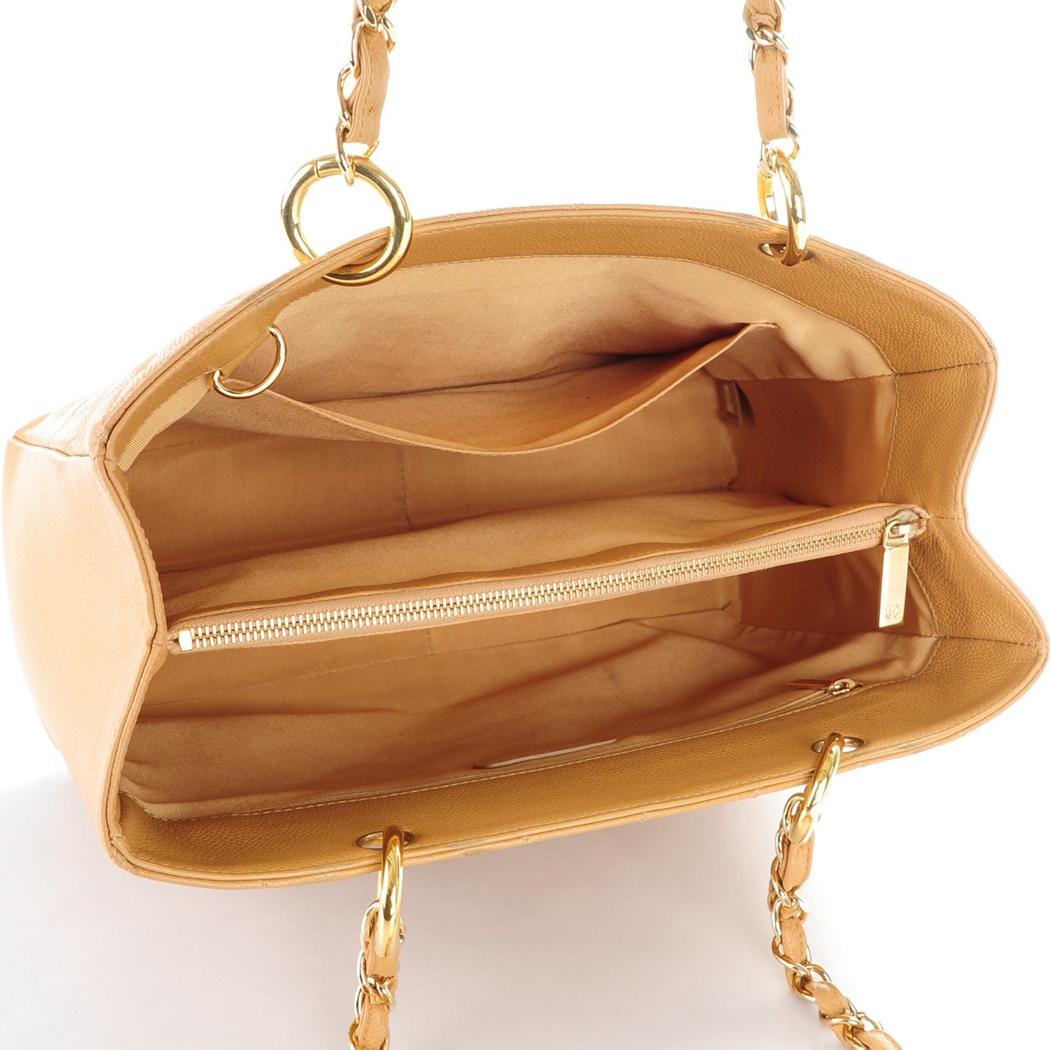Chanel Caviar Quilted Grand Shopping Tote GST Beige 5 of 10