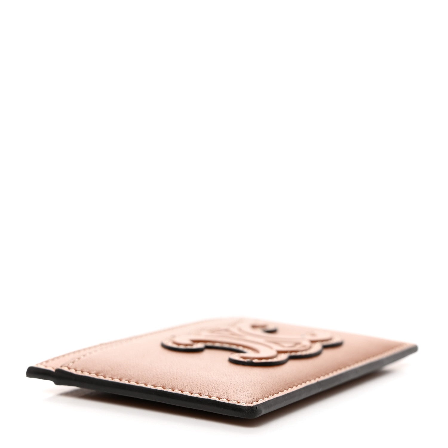 Celine Smooth Calfskin Cuir Triomphe Card Holder Tan 4 of 9