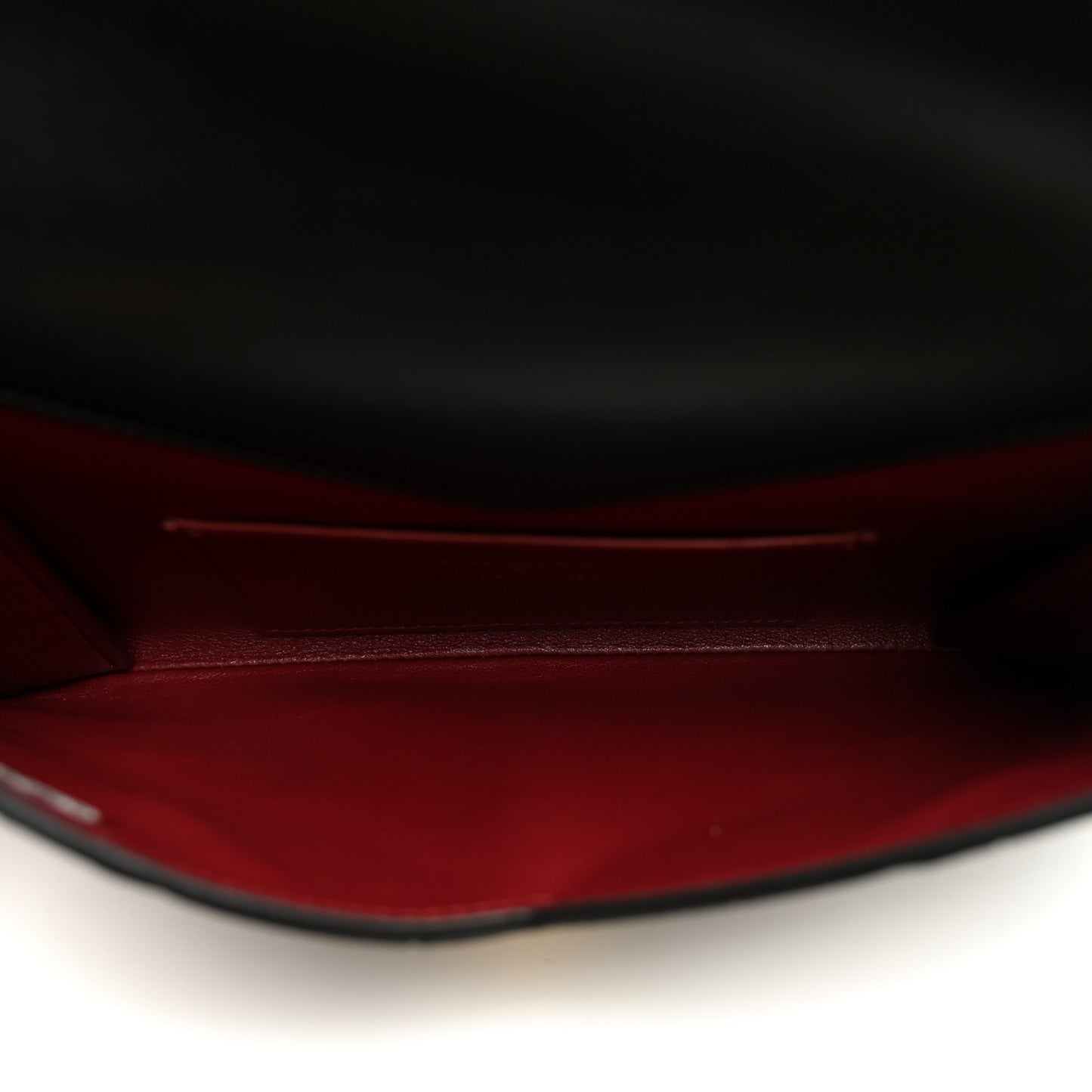 Calfskin Crocodile Embossed Envelope Clutch With Strap Black