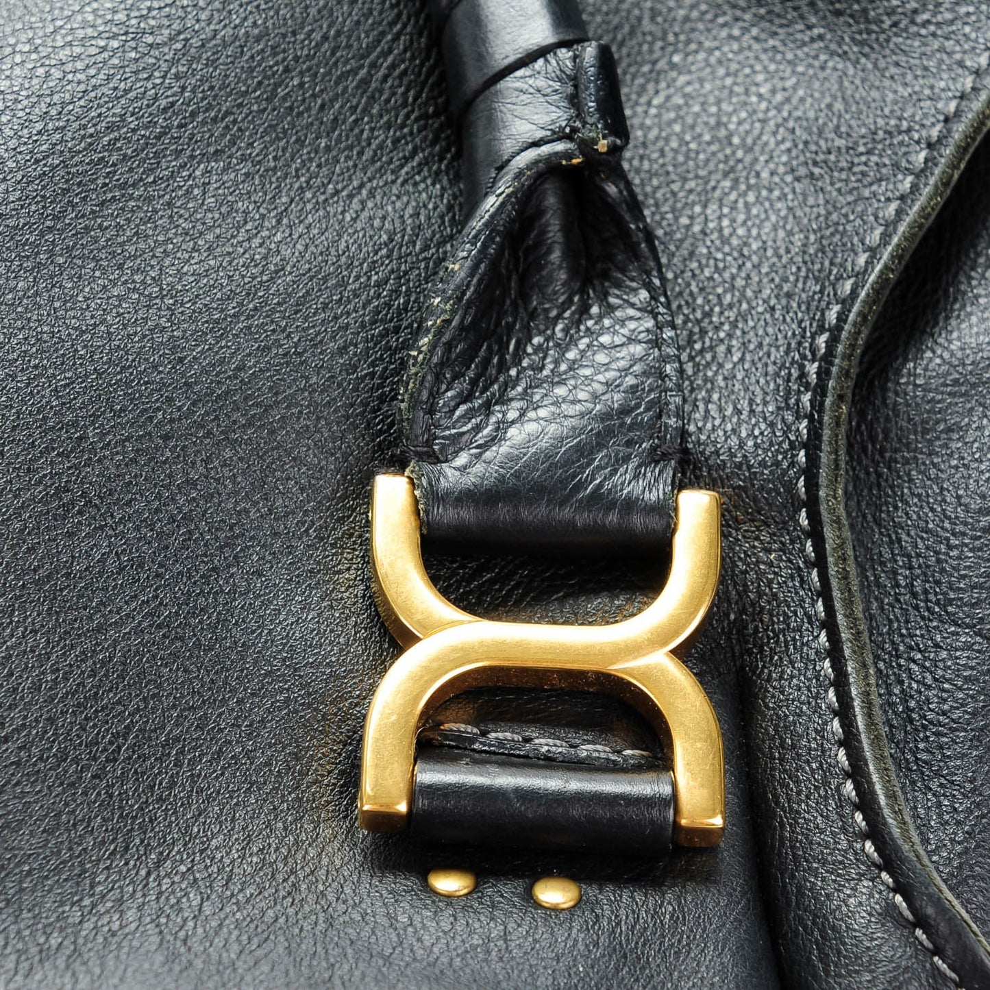 Calfskin Medium Marcie Satchel Black