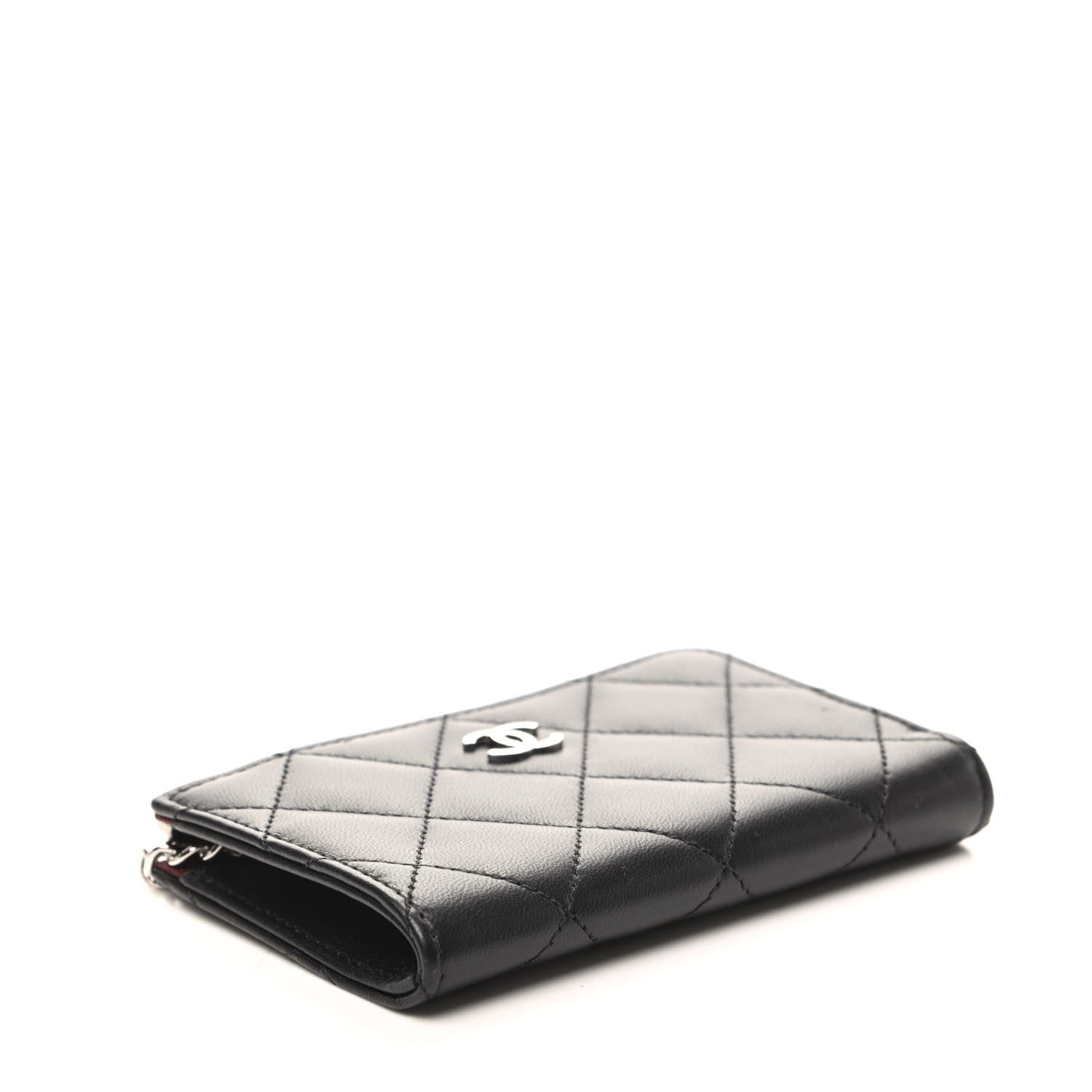 Chanel Lambskin Quilted Key Holder Case Black 4 of 9
