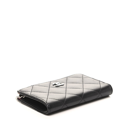 Chanel Lambskin Quilted Key Holder Case Black 4 of 9
