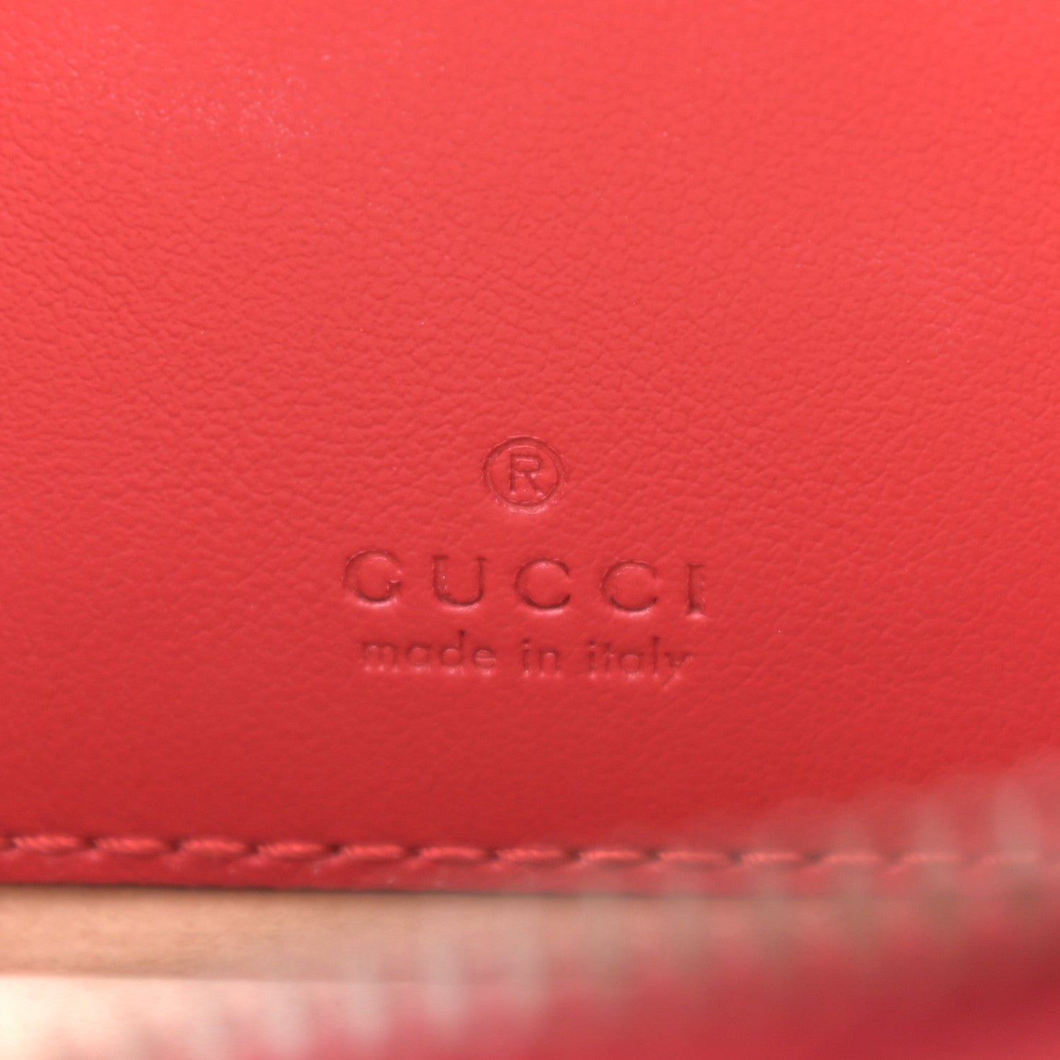 Gucci Calfskin Matelasse Mini GG Marmont Chain Crossbody Bag Hibiscus Red 8 of 13