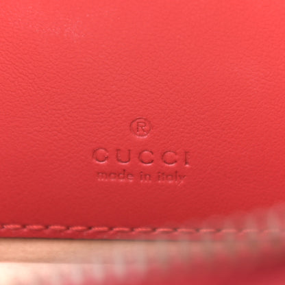 Gucci Calfskin Matelasse Mini GG Marmont Chain Crossbody Bag Hibiscus Red 8 of 13