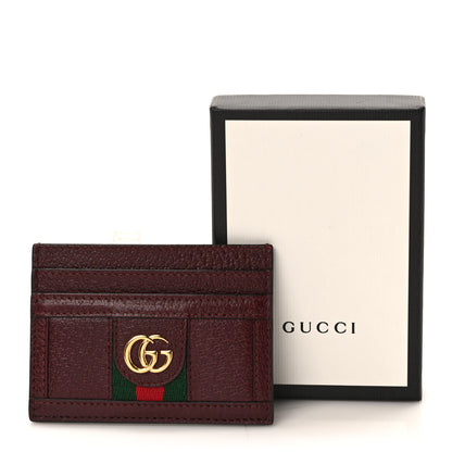 Gucci Calfskin Web GG Ophidia Card Holder Vintage Bordeaux 7 of 7