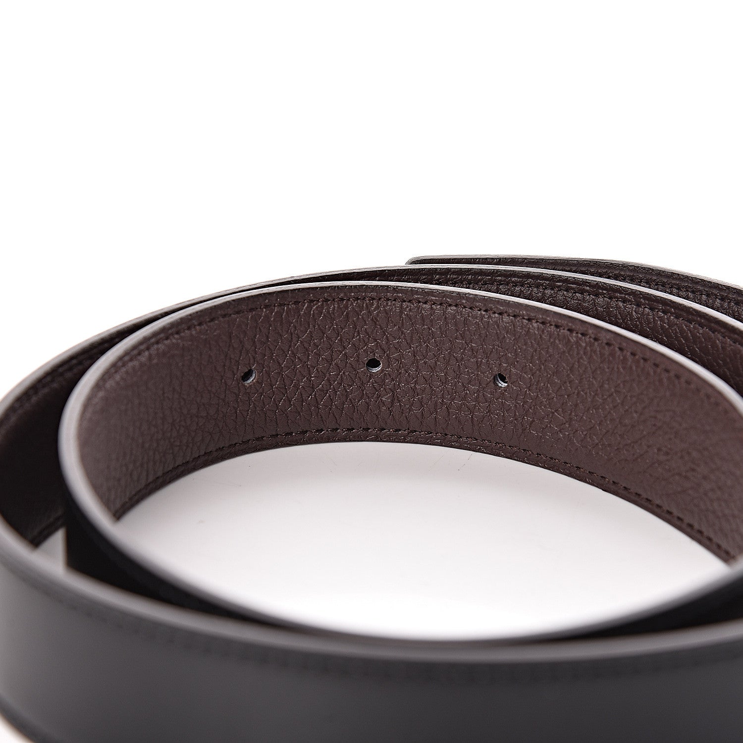 Hermes Box Togo 32mm Belt Strap 85 Black Chocolate 3 of 5