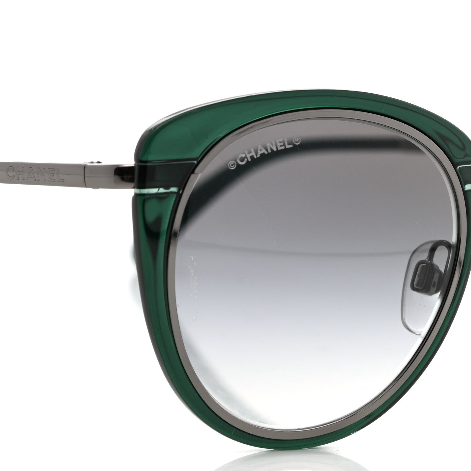 Chanel Round Sunglasses 4202 Green Silver 7 of 8
