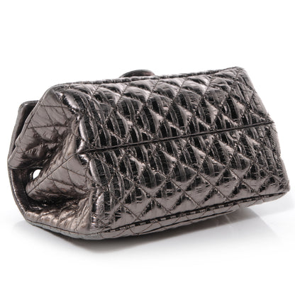 Chanel Striped Accordion Reissue 2.55 Flap Dark Silver 4 of 8