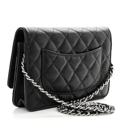 Chanel Caviar Quilted Wallet on Chain WOC Black 3 of 12