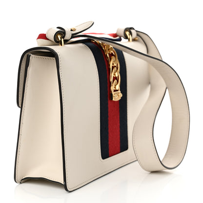 Gucci Calfskin Small Sylvie Shoulder Bag Off White 3 of 14