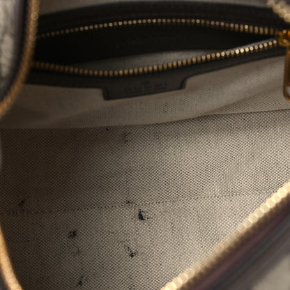 Gucci GG Supreme Monogram Textured Calfskin Web Super Mini Ophidia Shoulder Bag Beige Ebony New Acero 5 of 10
