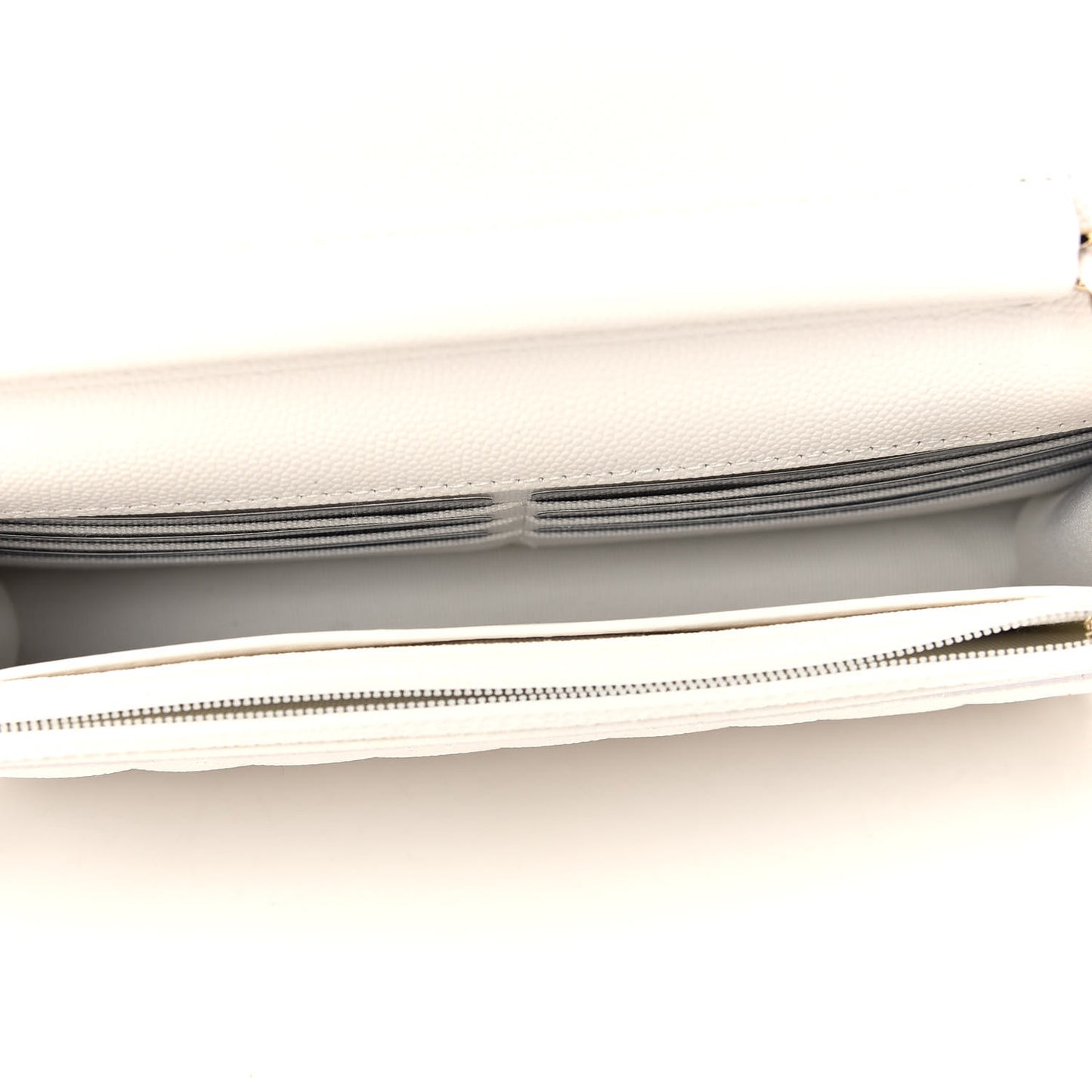 Caviar Quilted Wallet On Chain WOC White