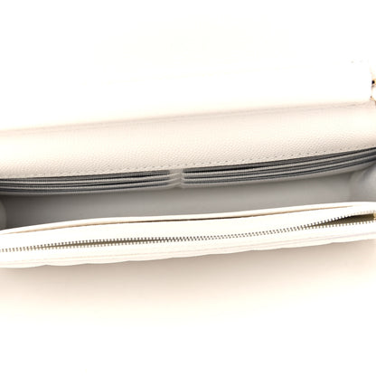 Chanel Caviar Quilted Wallet On Chain WOC White 5 of 9