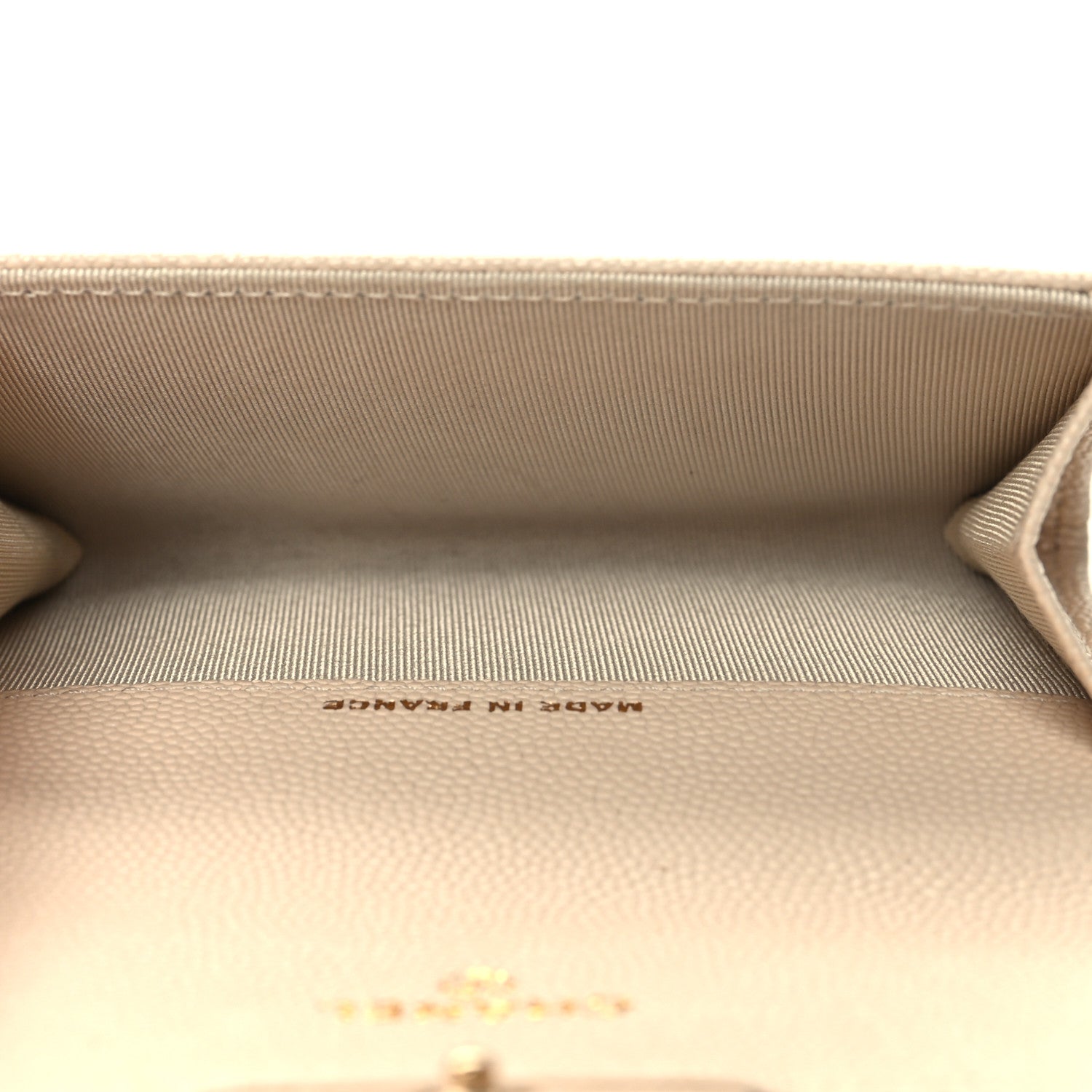 Chanel Caviar Quilted Flap Card Holder Wallet White 5 of 10