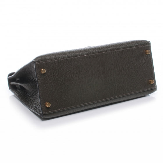 Hermes Chevre Kelly Sellier 28 Vert Bronze 4 of 10