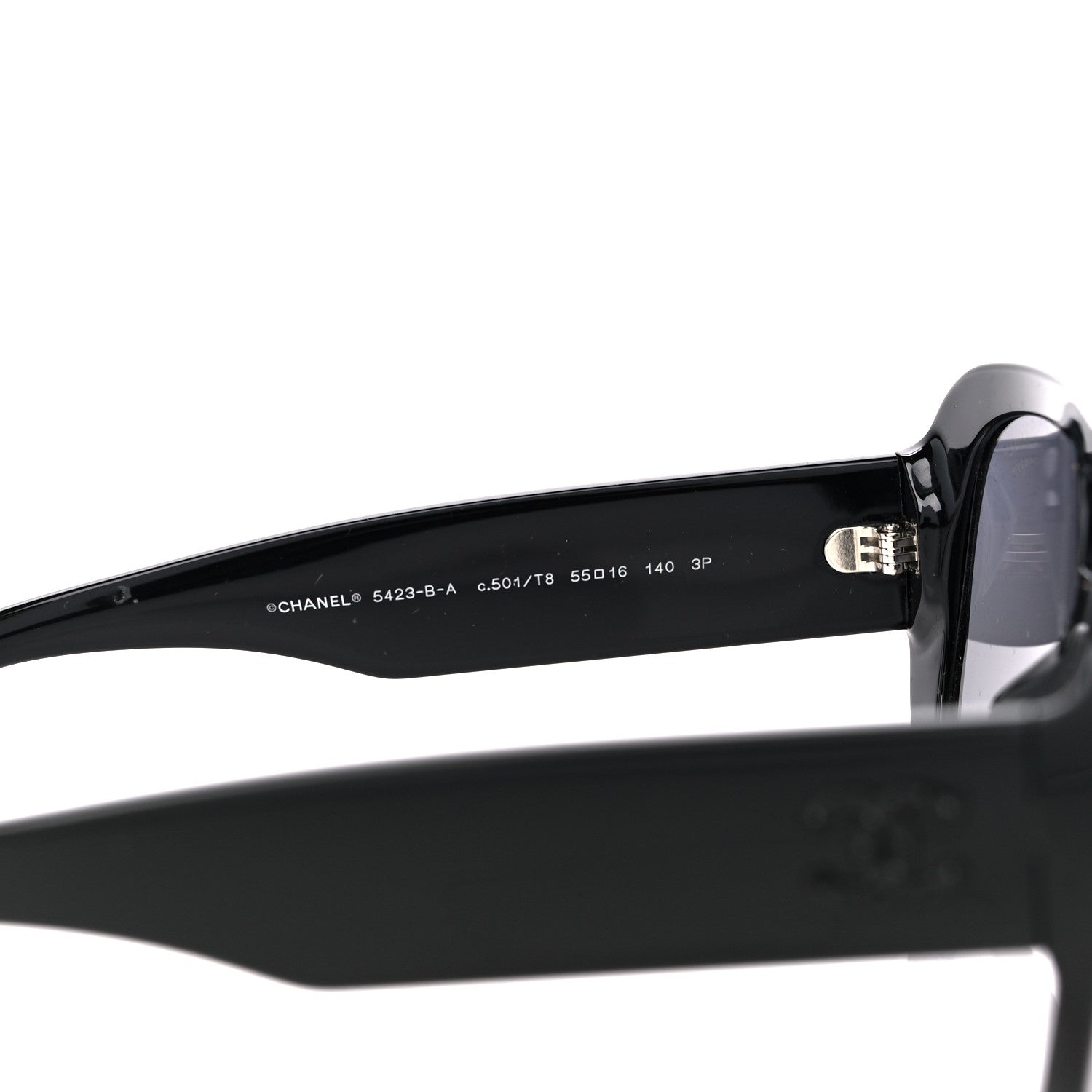 Chanel Resin Polarized Sunglasses 5423-B Black 5 of 8