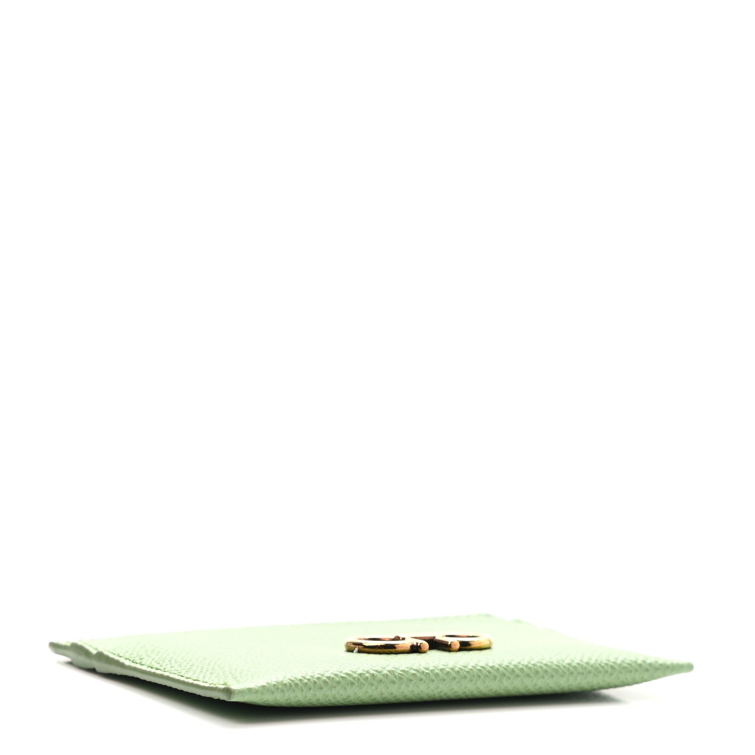 Salvatore Ferragamo Grained Calfskin Card Holder Green 4 of 7