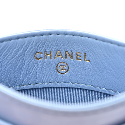 Chanel Lambskin Quilted Card Holder Light Blue 6 of 9